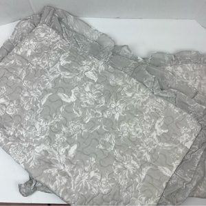 Simply Shabby Chic grey floral standard pillow shams-pair(2)
